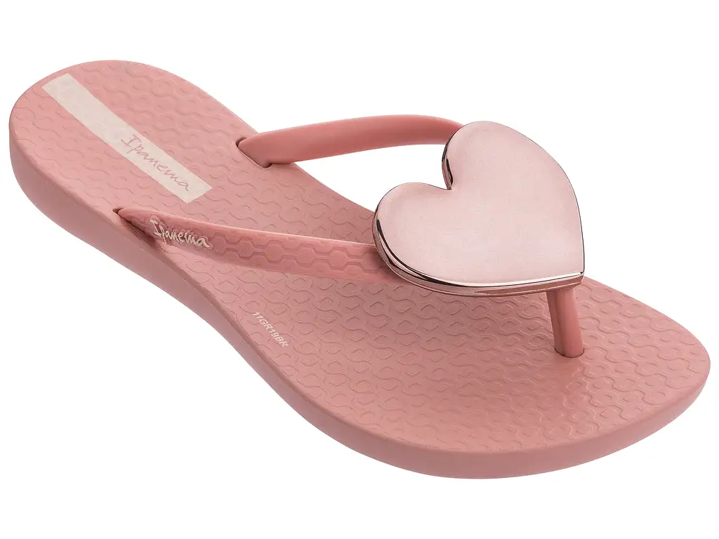 Ipanema Wave Heart Kids Flip Flop - Rose Pink