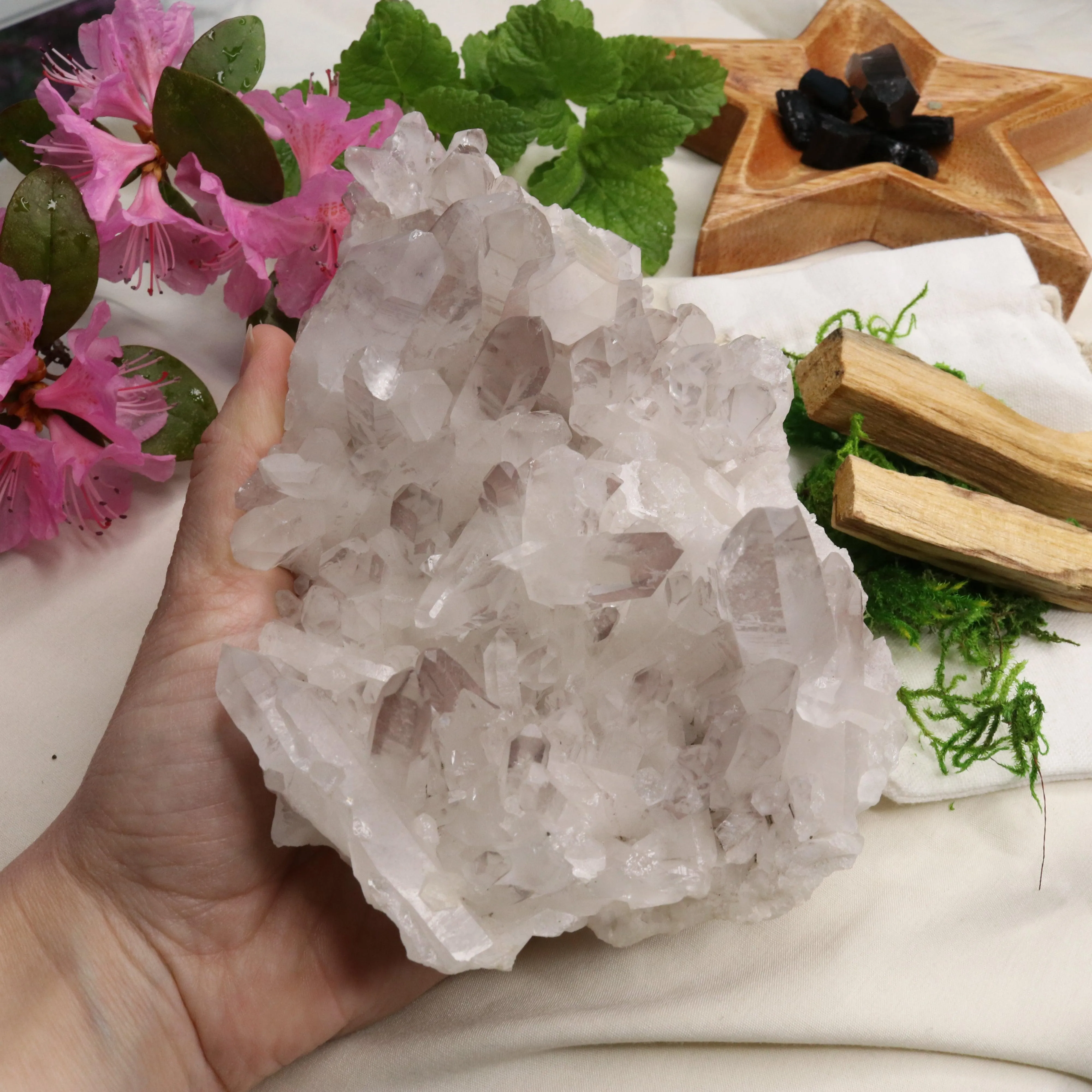 Large Lavender Lithium Quartz Cluster from Brazil ~ Beautiful Energy