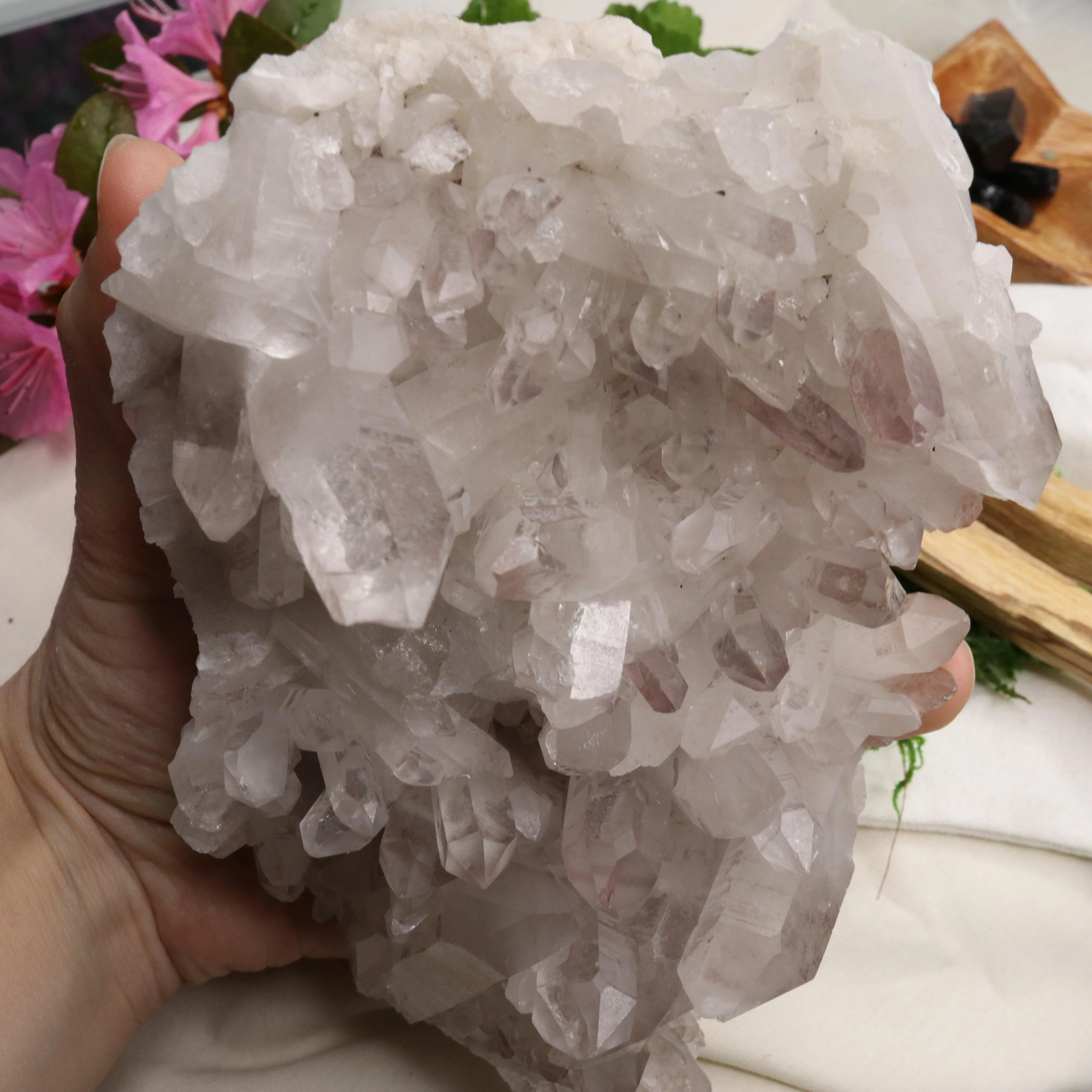 Large Lavender Lithium Quartz Cluster from Brazil ~ Beautiful Energy