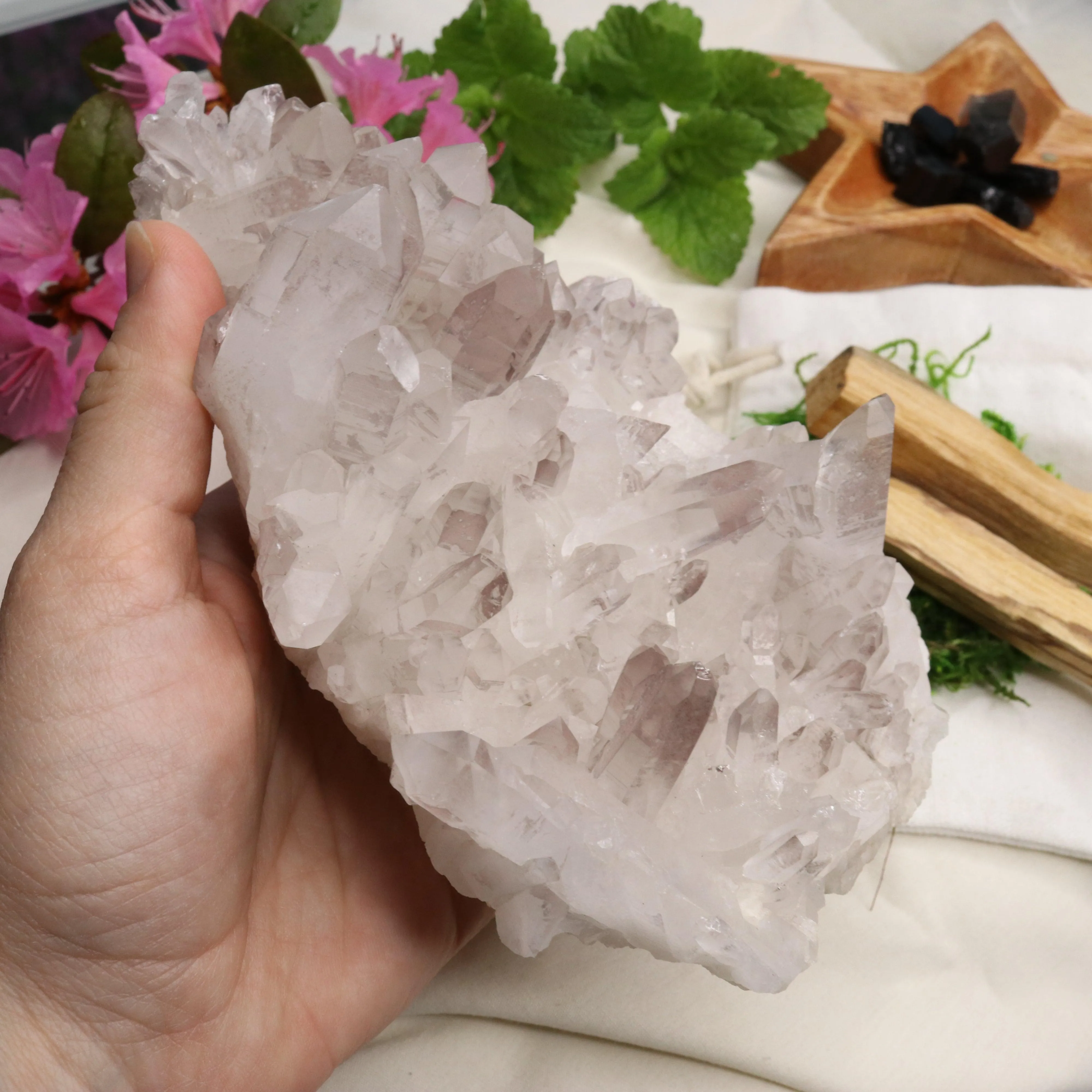 Large Lavender Lithium Quartz Cluster from Brazil ~ Beautiful Energy