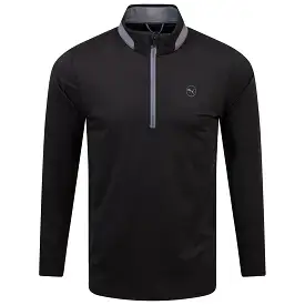 Lightweight Quarter Zip Mid Layer Black/Sky - SS24