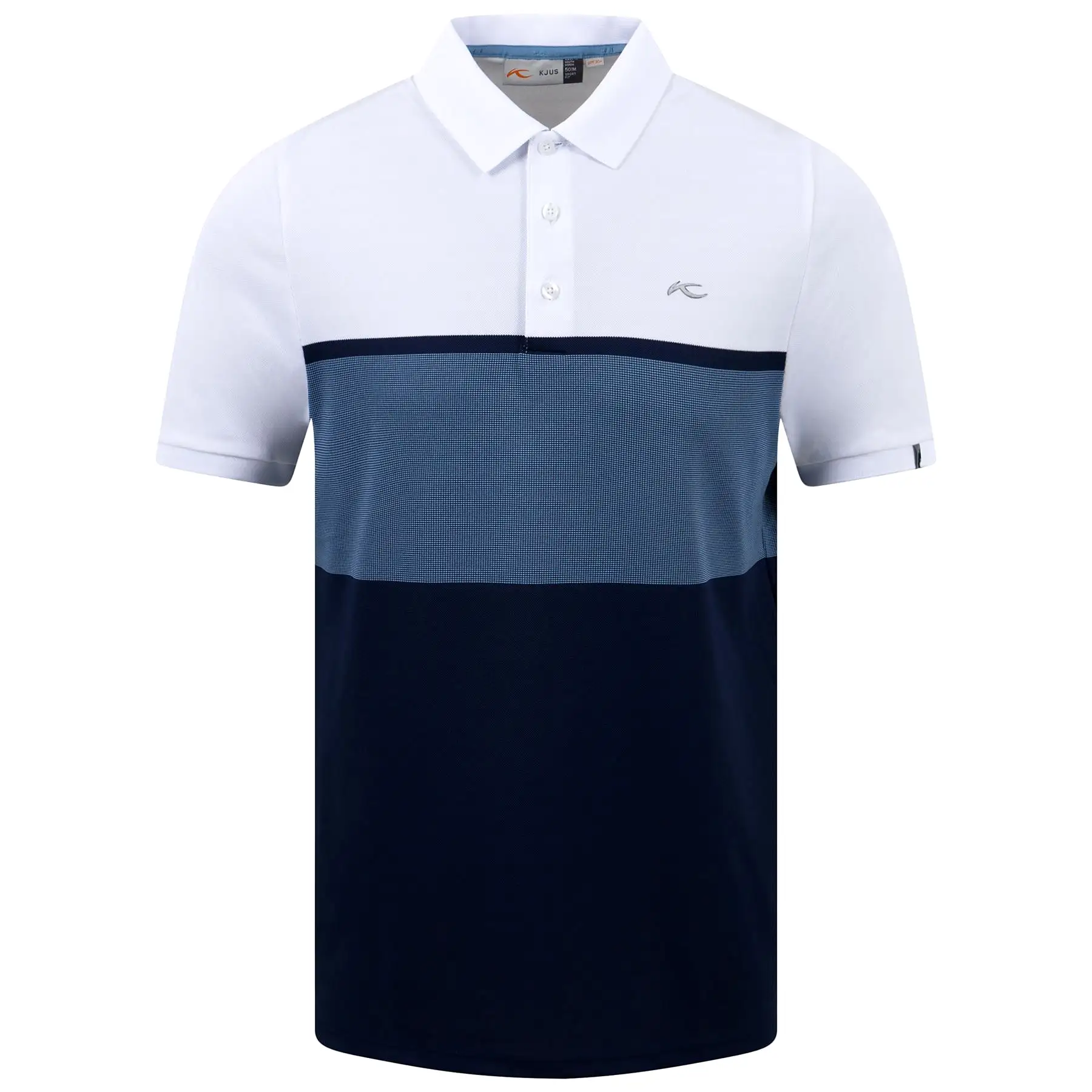 Luan Colour Block Polo White/Atlanta Blue - SS23