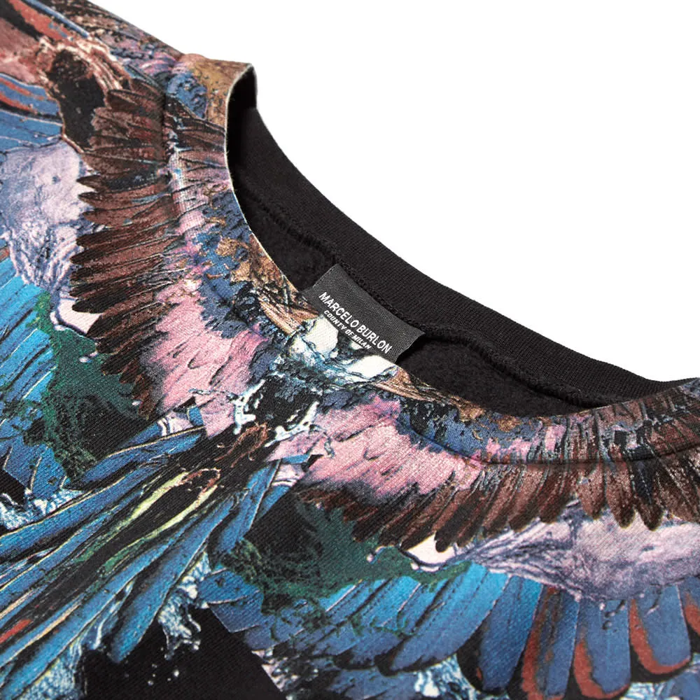 Marcelo Burlon Alas Agua CrewBlack & Blue