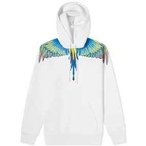 Marcelo Burlon Birds Wings Regular HoodieWhite & Blue