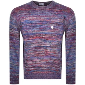 Marcelo Burlon Colourful Comfy Knit Jumper Blue