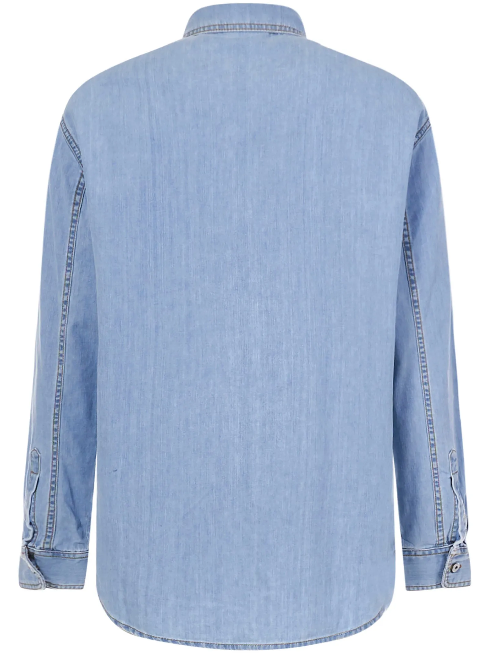 Marcelo Burlon County Of Milan Curved Hem Denim Shirt