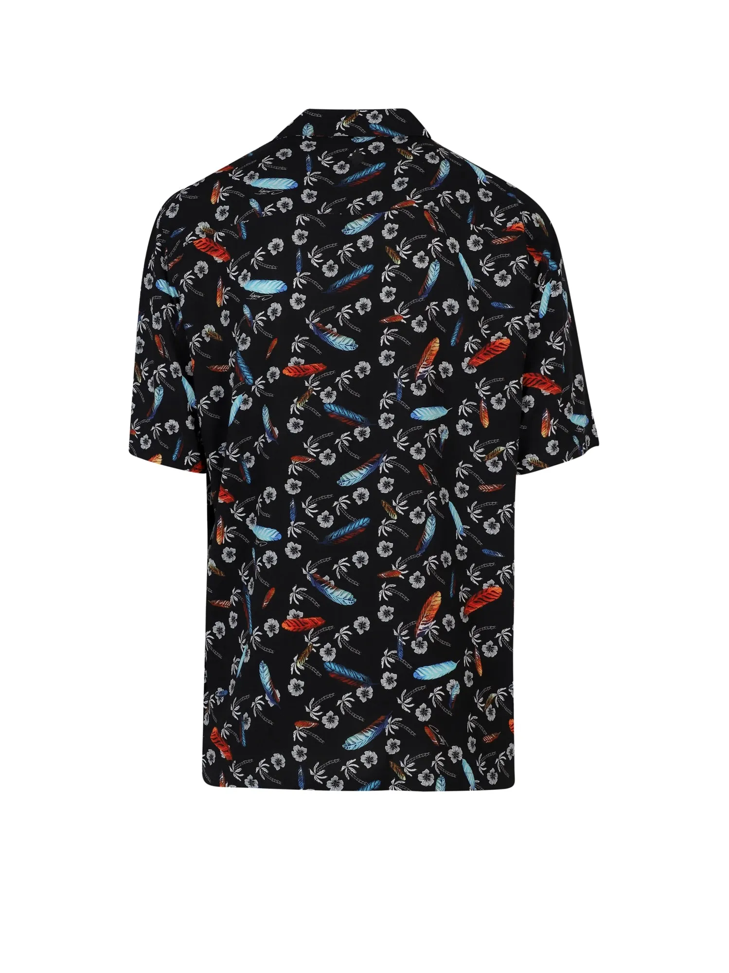 Marcelo Burlon County Of Milan Floral Printed Short Sleeved Shirt