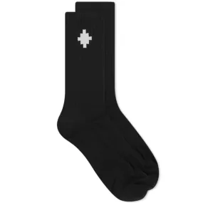 Marcelo Burlon Cross Sideway Midhigh SockBlack & White