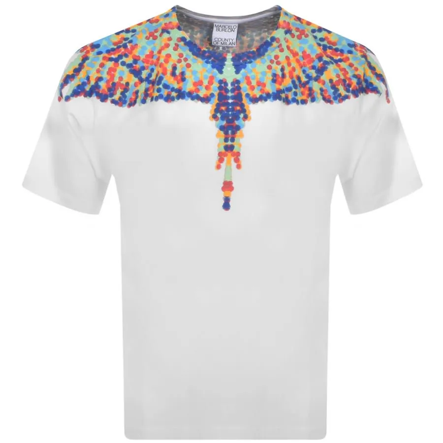 Marcelo Burlon Pointilism Wings T Shirt White