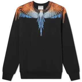 Marcelo Burlon Wings Regular Crew SweatBlack & Orange