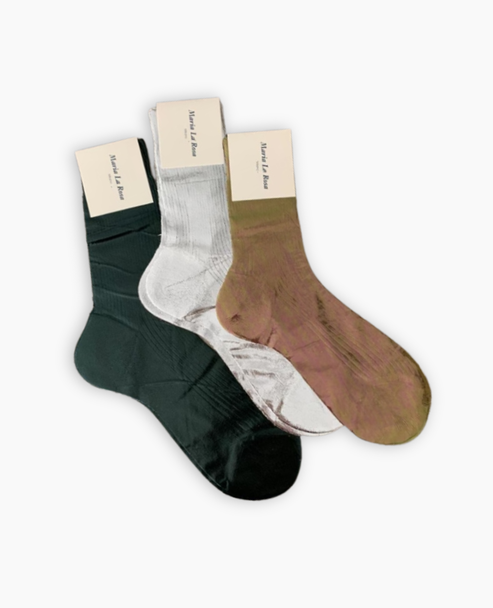 Maria La Rosa Nocciola Silk Socks