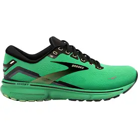 Men's Brooks Ghost 15, Green/Black/Sharp Green, 14 D Medium