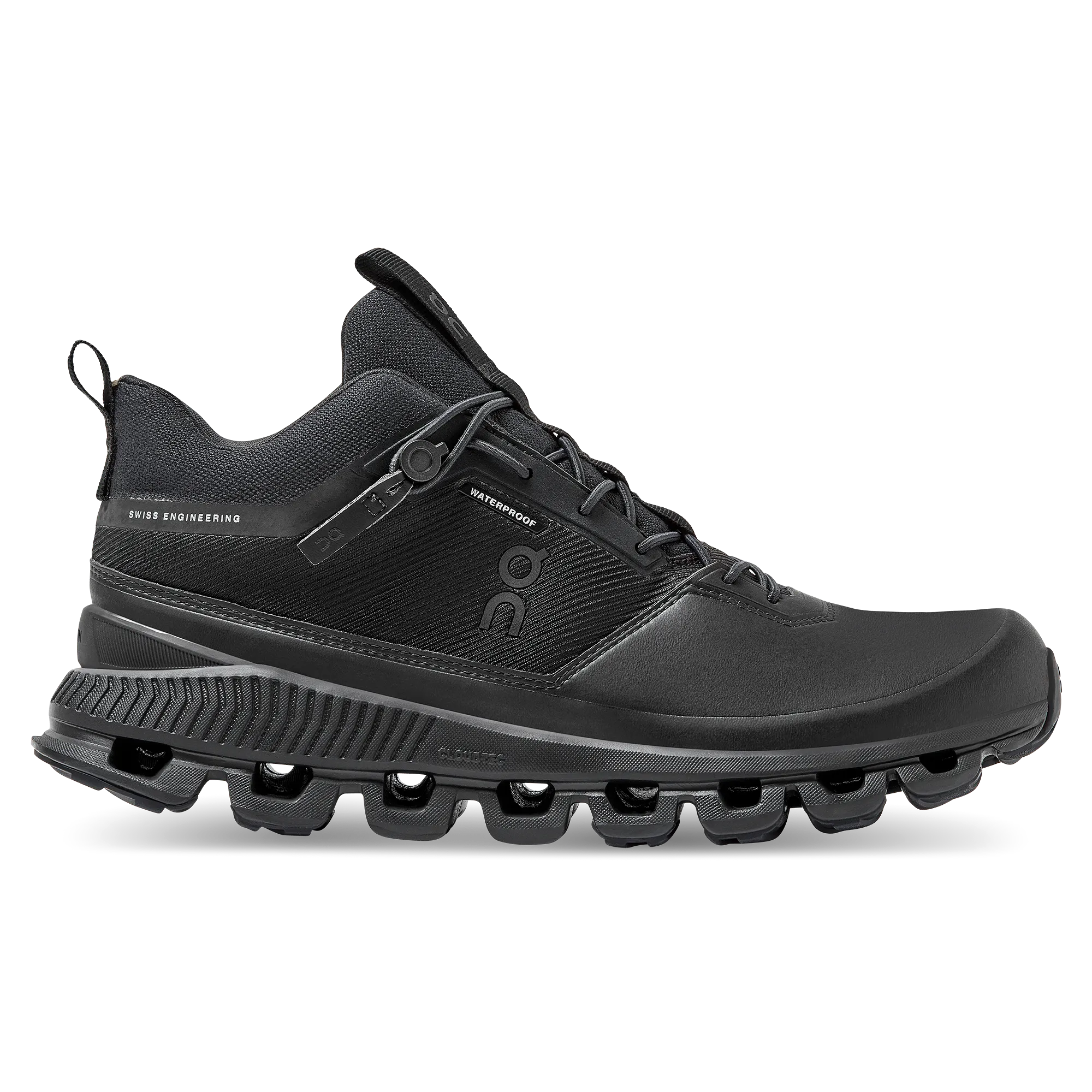 Men's On Cloud Hi Waterproof, All Black, 9 D Medium