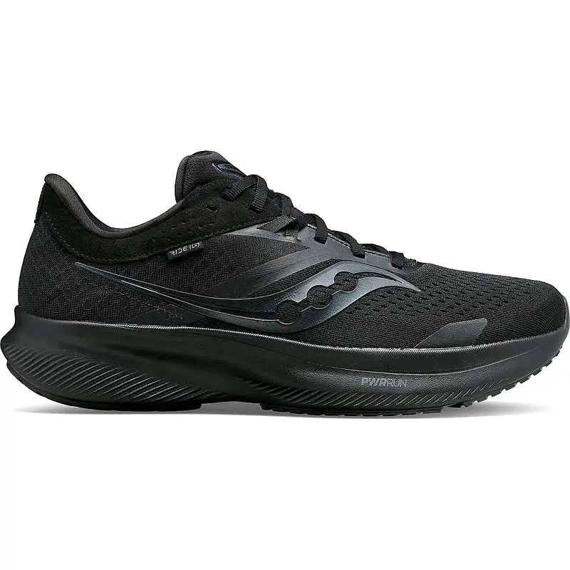 Men's Saucony Ride 16, Triple Black, 12.5 D Medium