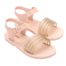 Mini Melissa Mar Wave Kids - Beige / Glitter Beige