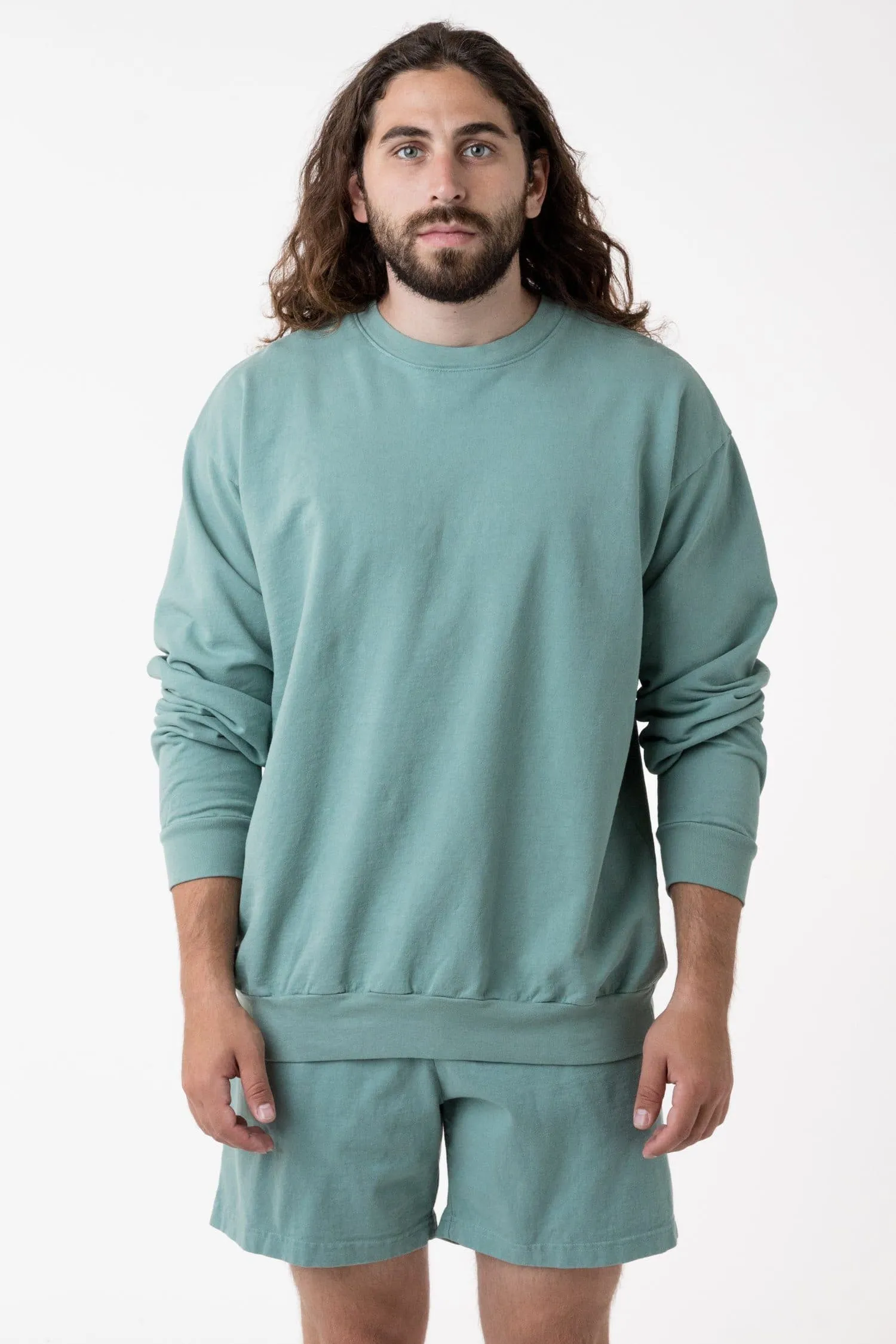 MWT07GD - Long Sleeve Garment Dye French Terry Pullover