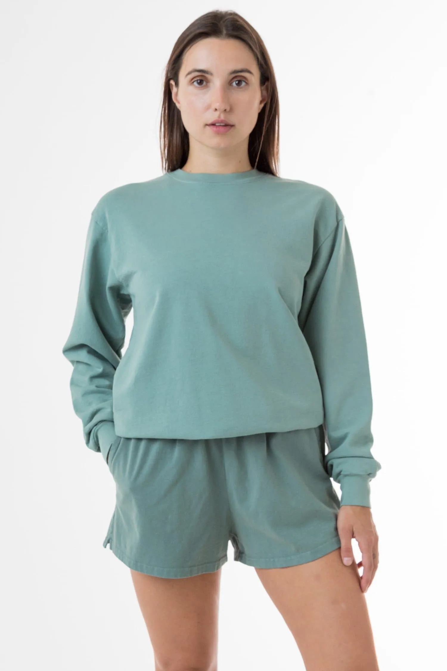 MWT07GD Unisex - Long Sleeve Garment Dye French Terry Pullover