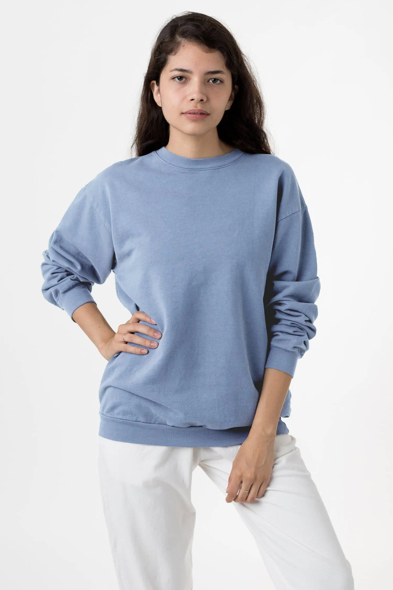 MWT07GD Unisex - Long Sleeve Garment Dye French Terry Pullover