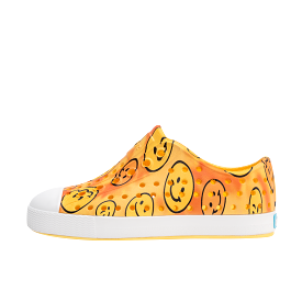 Native Jefferson Print Shoes - Pineapple Yellow / Shell White / Happy Tie Dye