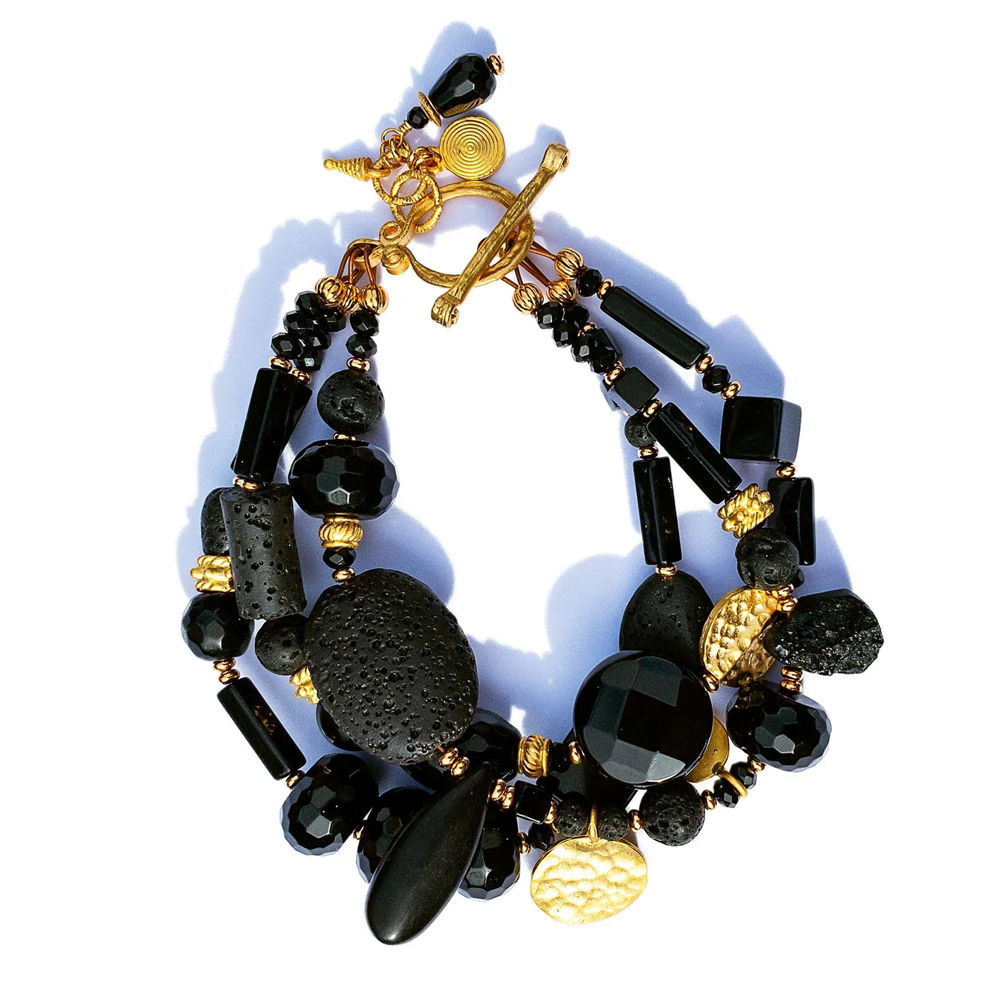 N°941 The Black & Golden Instinct Statement Bracelet