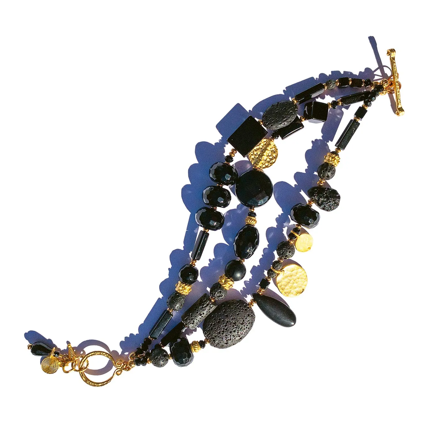 N°941 The Black & Golden Instinct Statement Bracelet