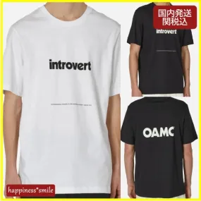 OAMC  |Crew Neck Street Style Plain Short Sleeves Logo Designers