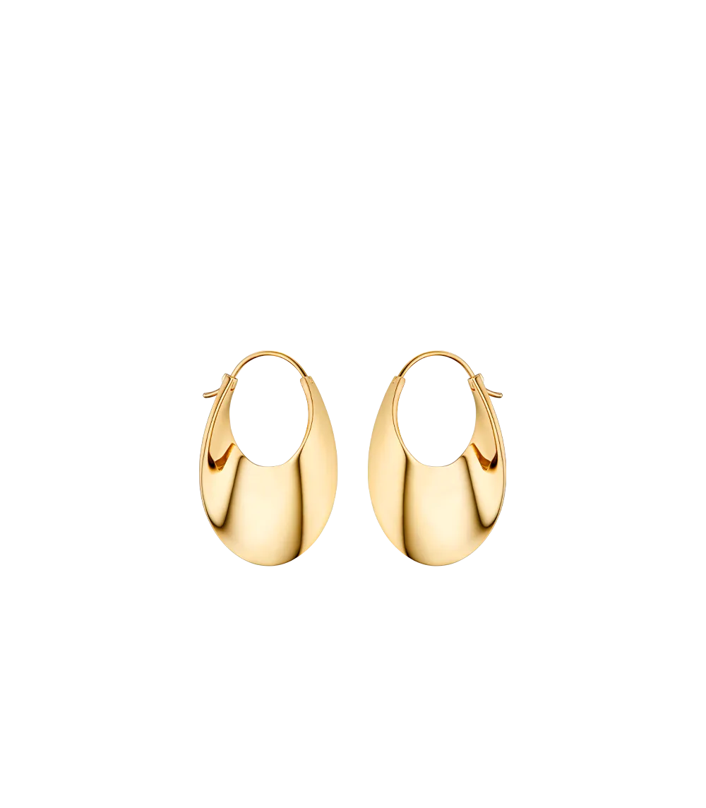 ole Slim Hoop Earrings - 24 carat gold gilded