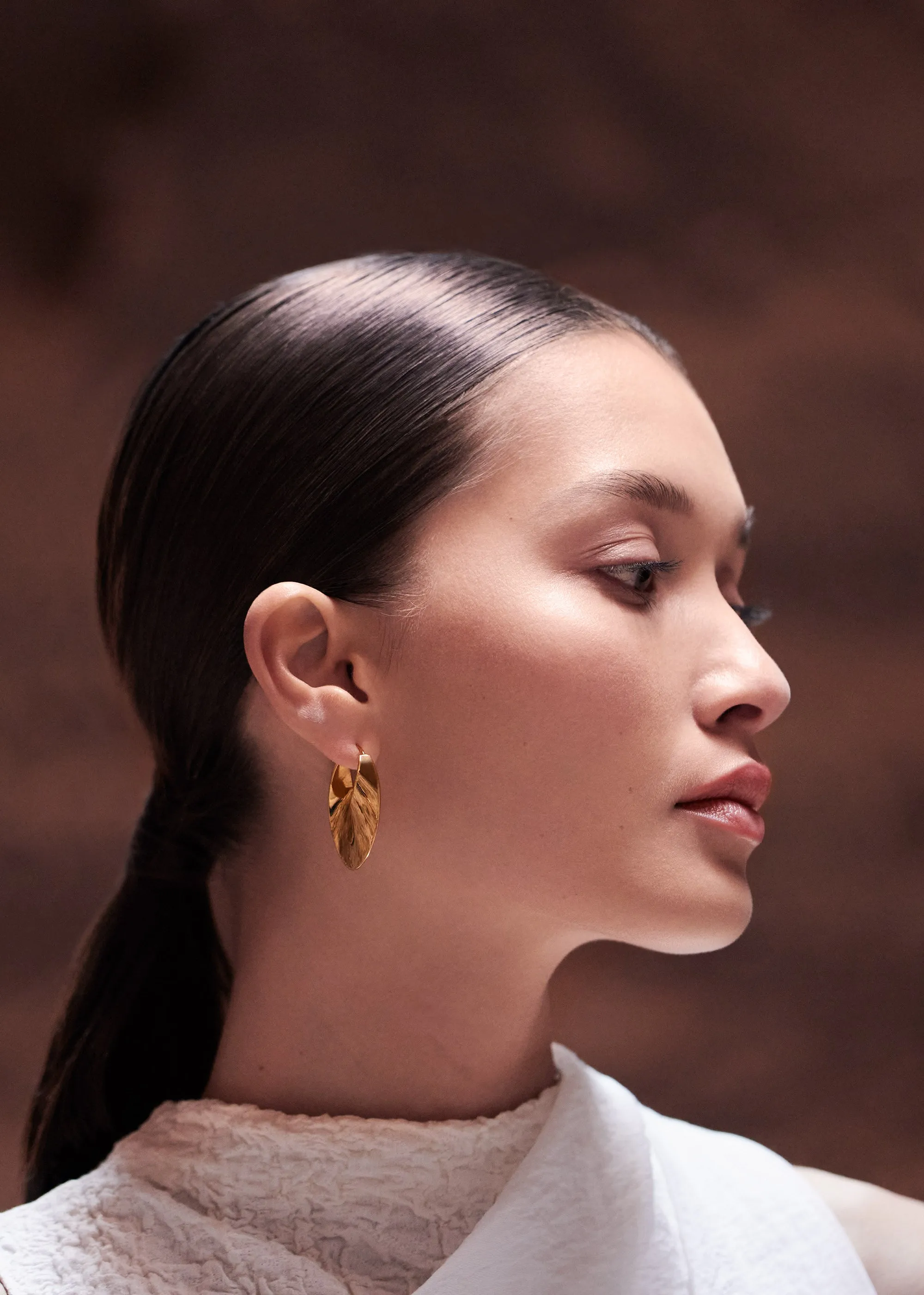 ole Slim Hoop Earrings - 24 carat gold gilded