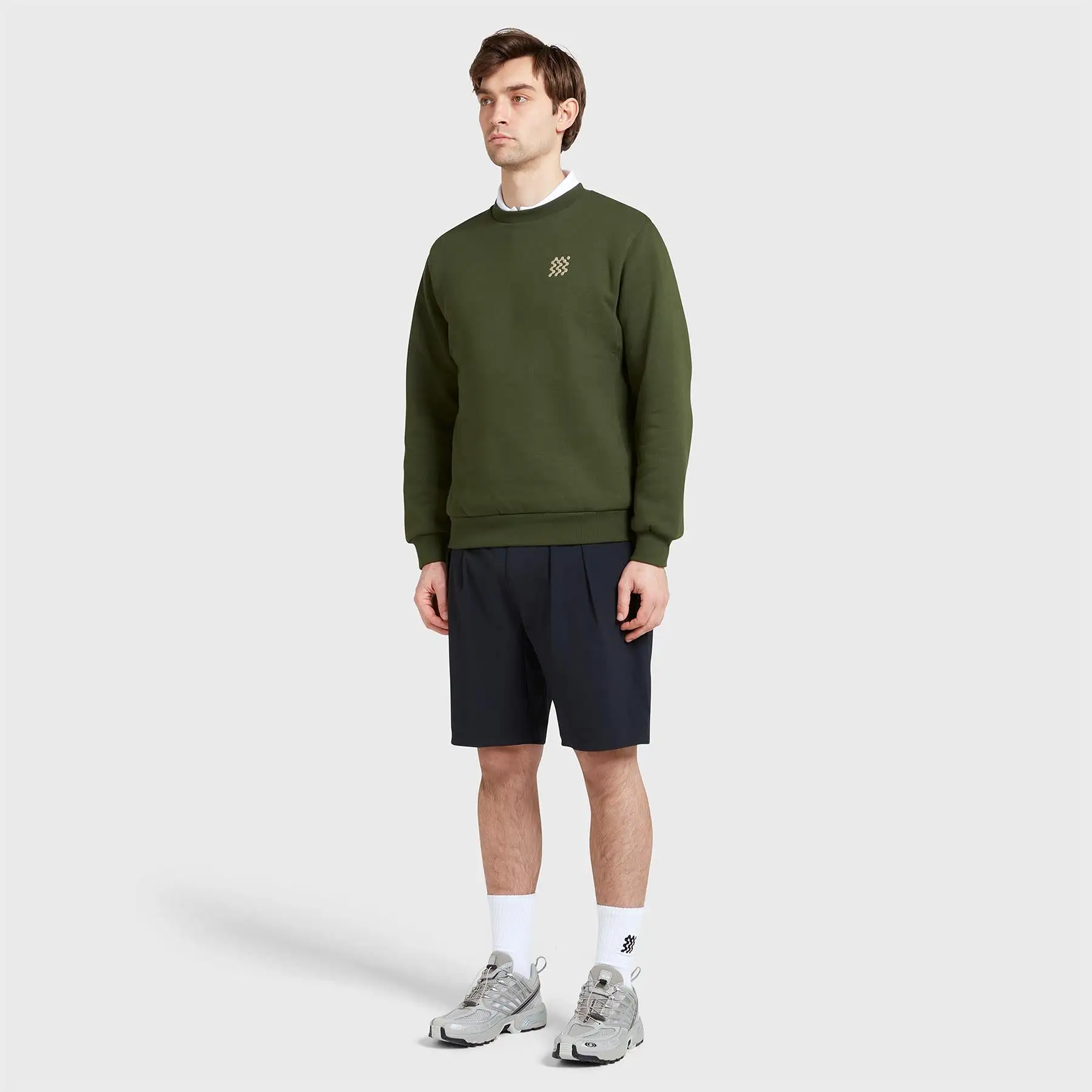 Organic Cotton Course Pullover Sweatshirt Green - SS24