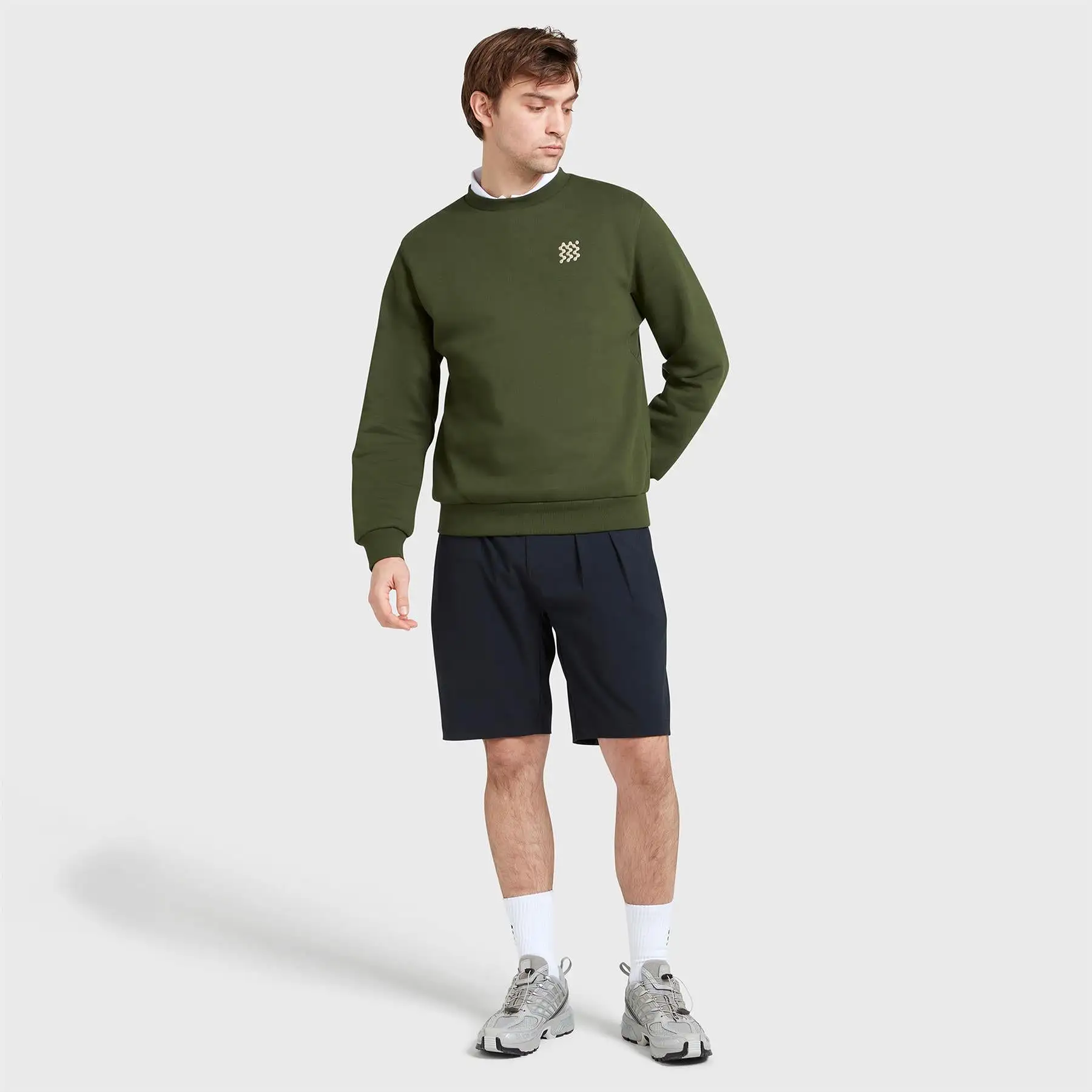 Organic Cotton Course Pullover Sweatshirt Green - SS24