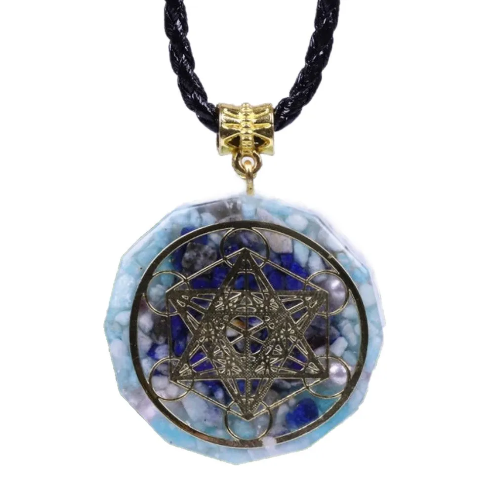 Orgonite Wealth Pendant Energy Amazonite Necklace