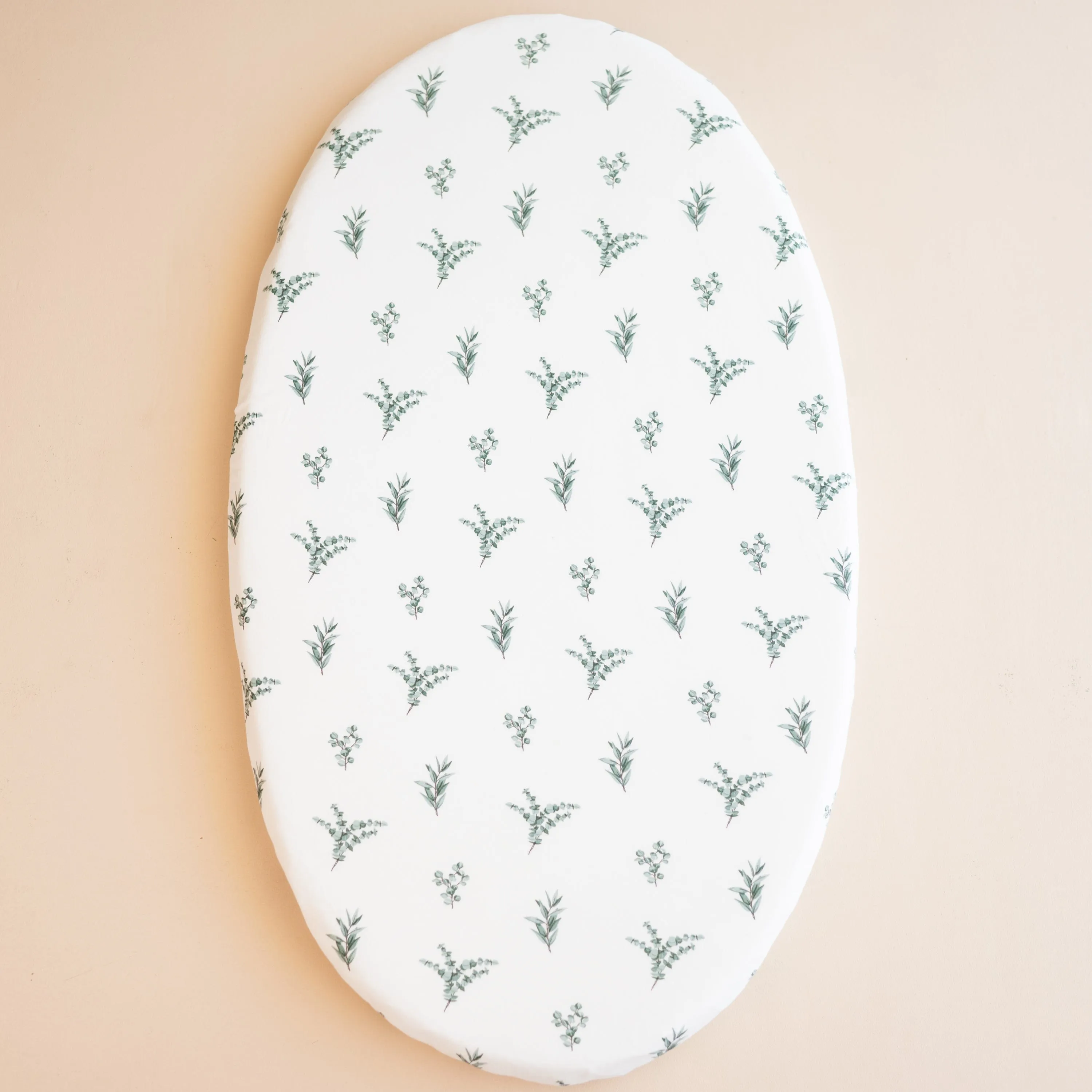 Oval Bassinet Sheet in Eucalyptus