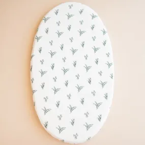 Oval Bassinet Sheet in Eucalyptus