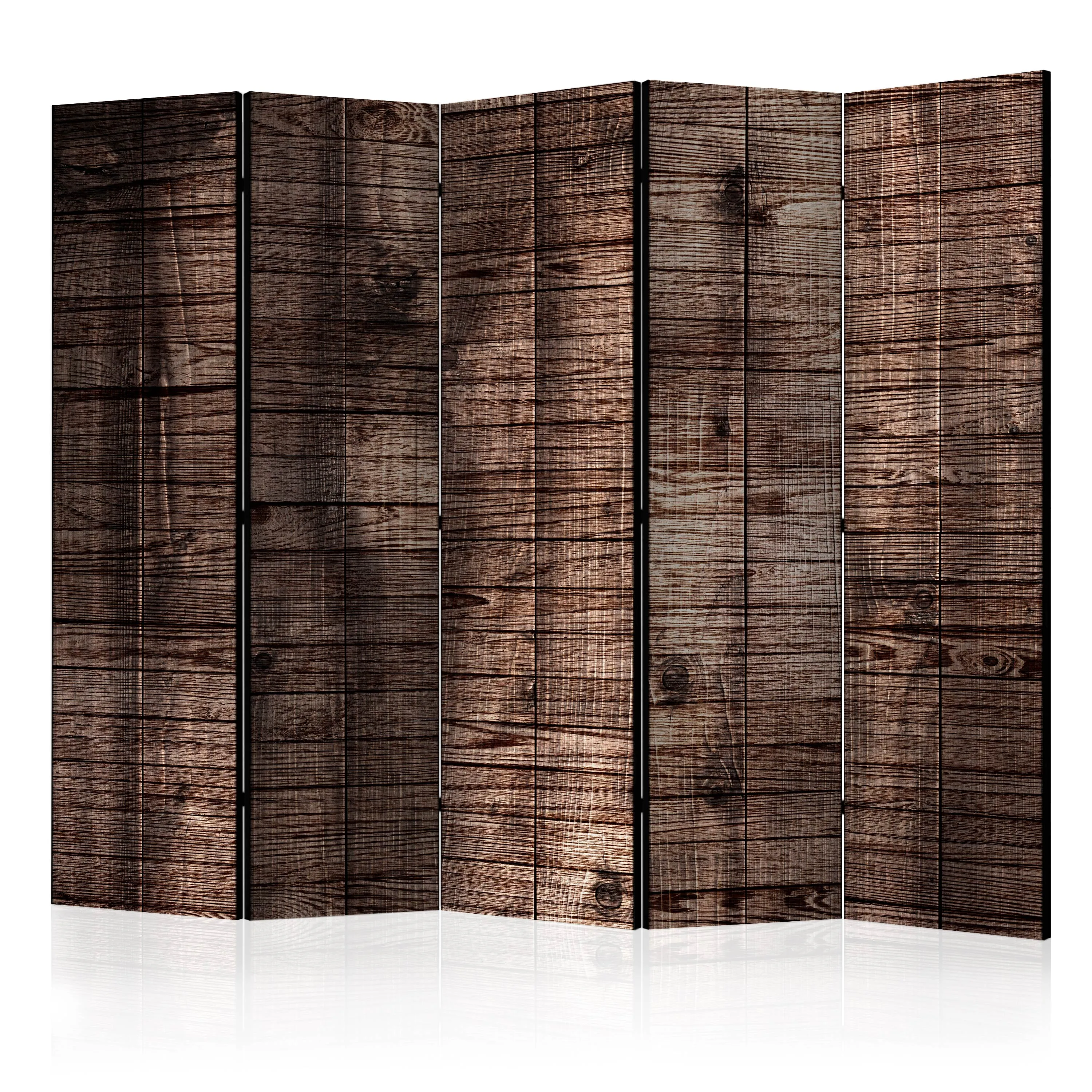 Paravento Dark Brown Boards II [Room Dividers]