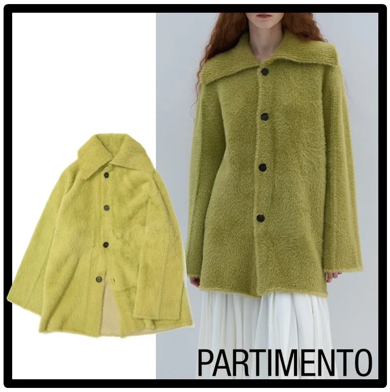 PARTIMENTO  |Casual Style Street Style Logo Cardigans