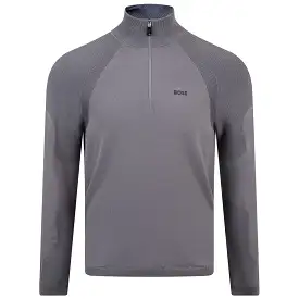 Perform-X Quarter Zip Knit Medium Grey - SS24