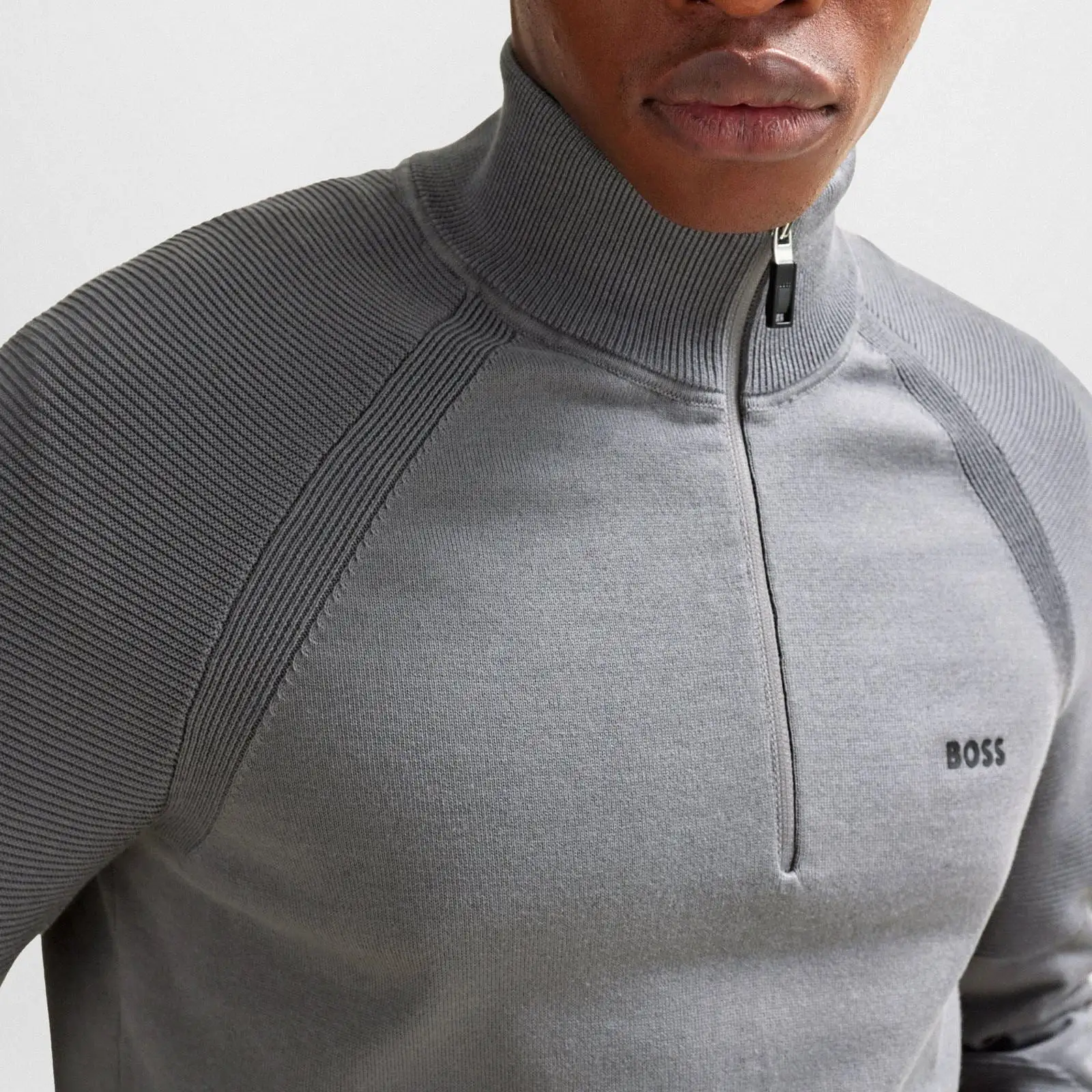 Perform-X Quarter Zip Knit Medium Grey - SS24