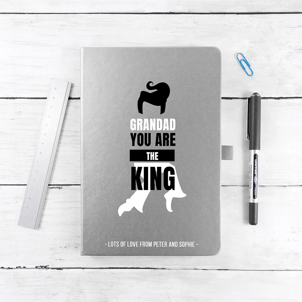 Personalised Grandad The King A5 Notebook