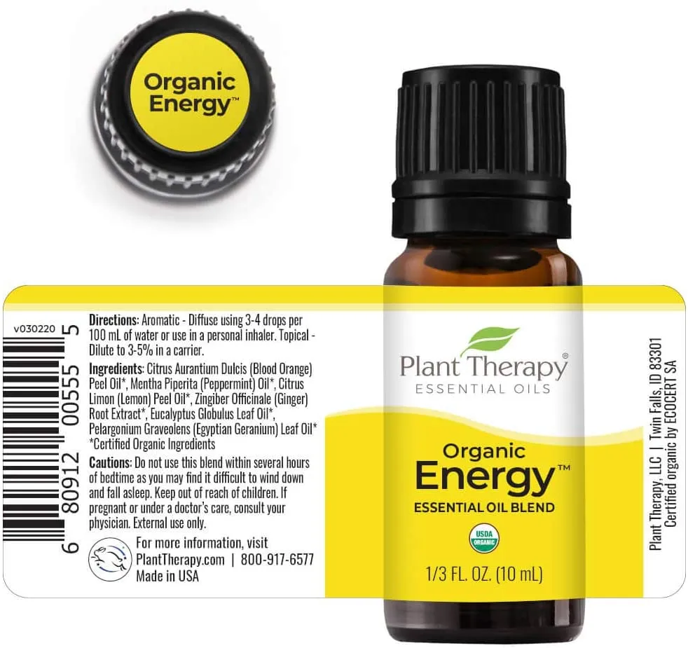 Plant Therapy Energy Organic Essential Oil Blend