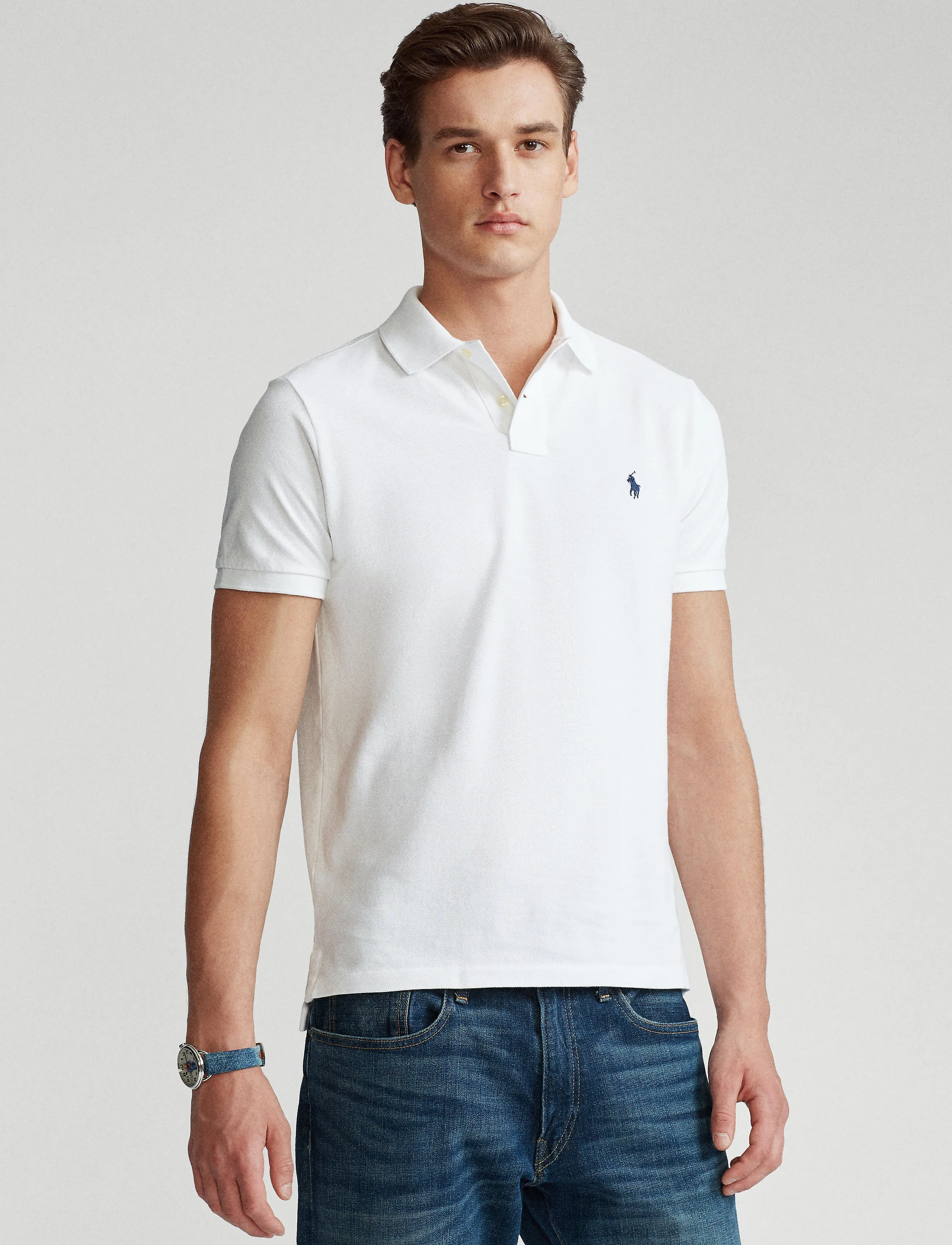 Polo Ralph Lauren Custom Slim Polo White