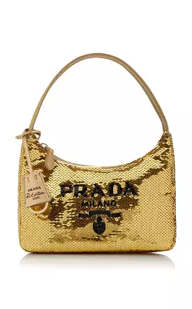 Prada Re-Edition 2000 Sequined Re-Nylon Mini Bag