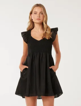 Presley Shirred Bodice Mini Dress