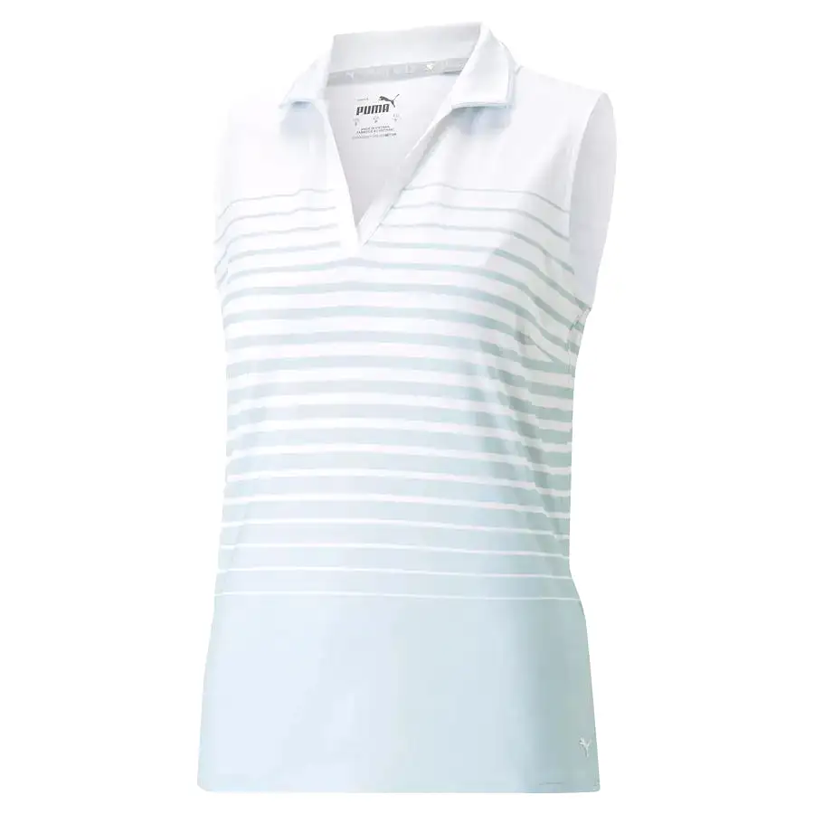 Puma Ladies MATTR Sleeveless Stripe Golf Polo