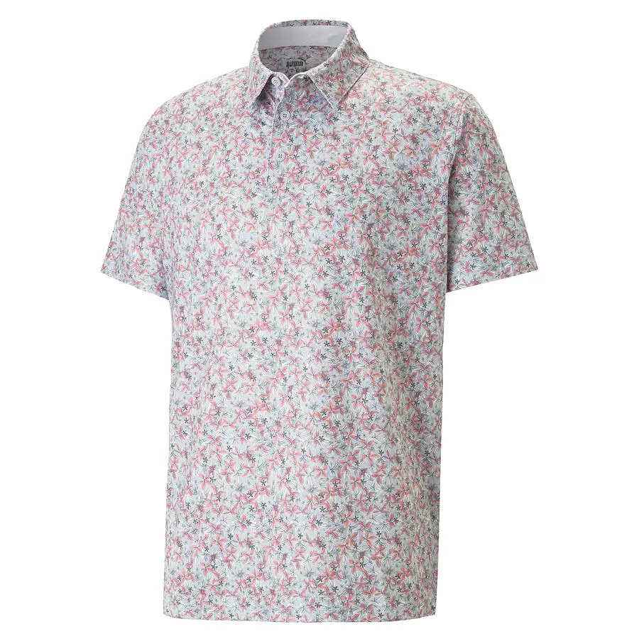 Puma MATTR Floral Polo - Grey