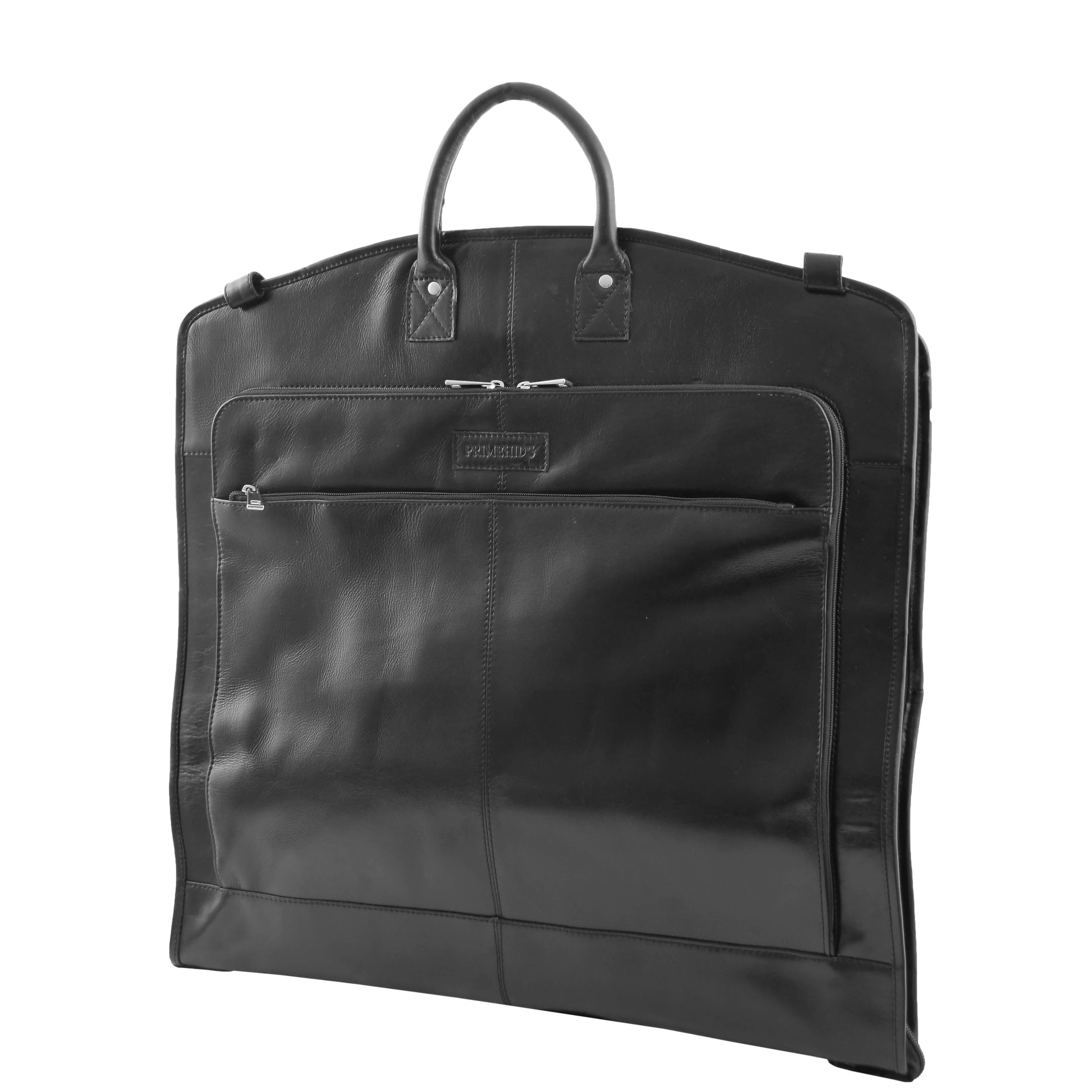 Real Leather Slimline Garment Carrier Taipei Black