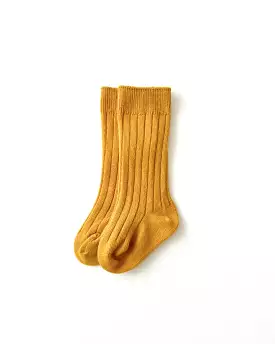 Ribbed Socks | Mustard