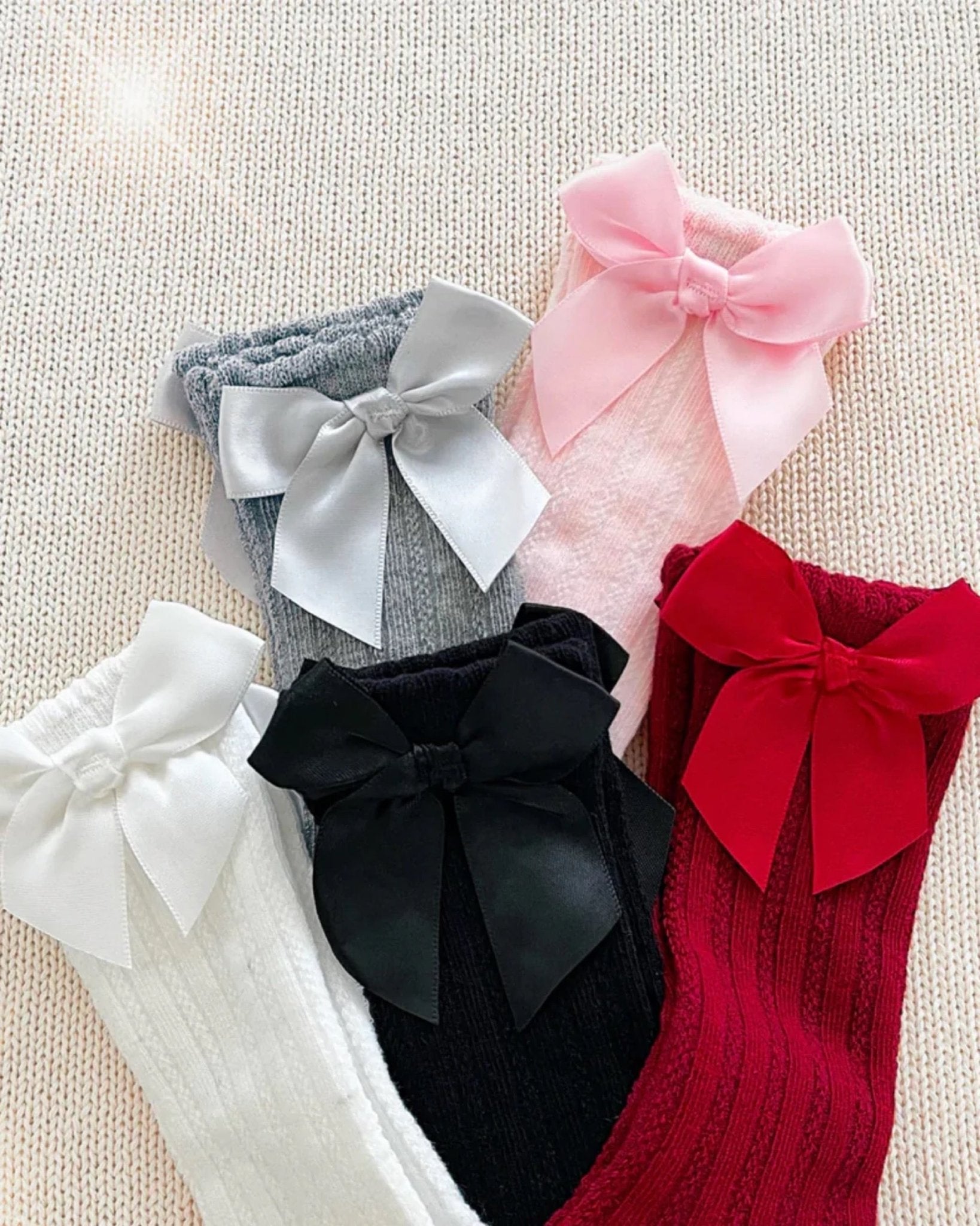 Ribbon Bow Knee Socks