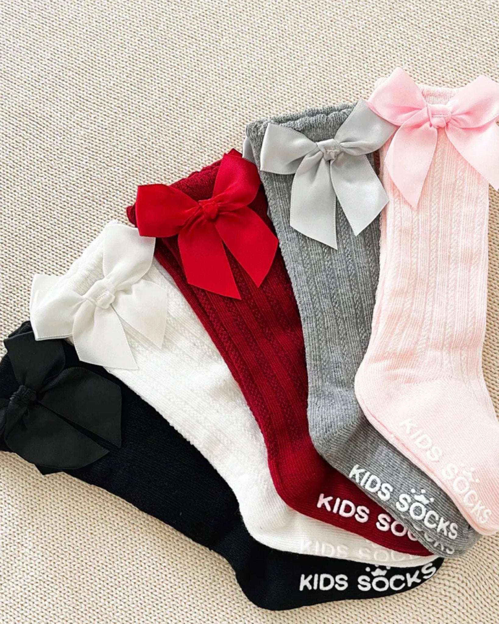 Ribbon Bow Knee Socks