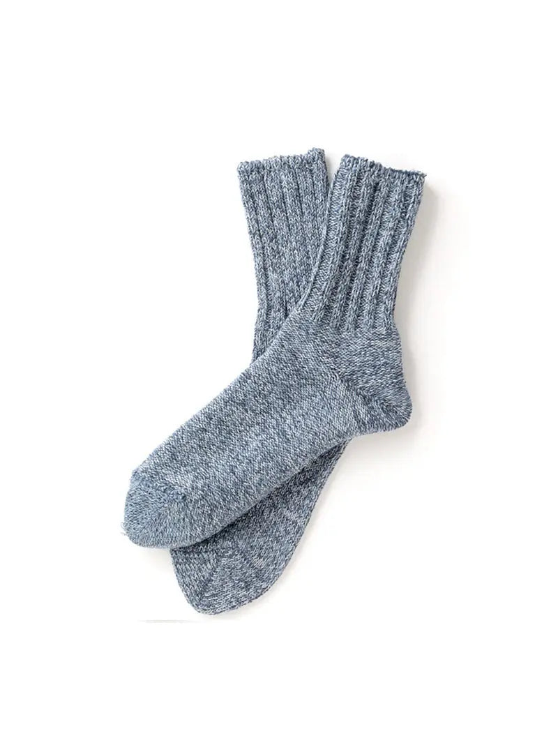 RoToTo Denim Tone Ankle Socks Ice Denim