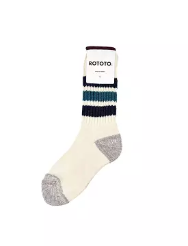 Rototo Three Stripe Navy Blue / Green